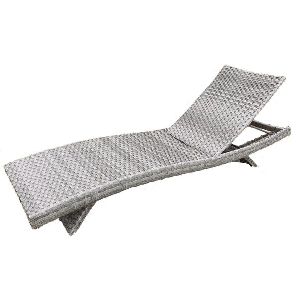 Gray Adjustable Back Outdoor Lounge Chair - Overstock - 33254930